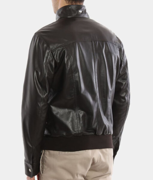 Aaron Black Leather Biker Jacket-1