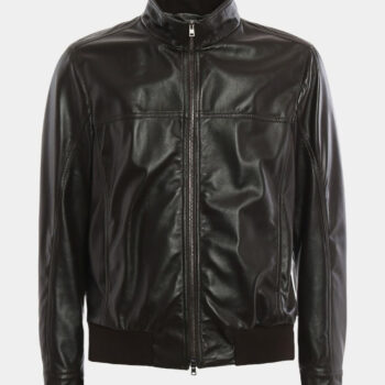Aaron Black Leather Biker Jacket-3