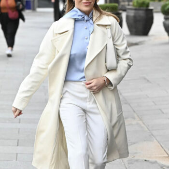Amanda Holden Global Studios Wool White Coat