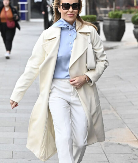 Amanda Holden Global Studios Wool White Coat