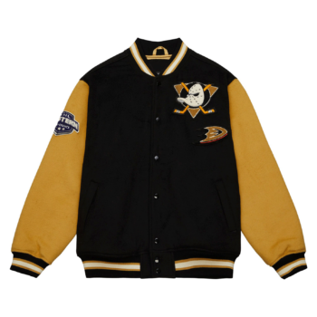 Team Legacy Anaheim Ducks Black Varsity Jacket-5