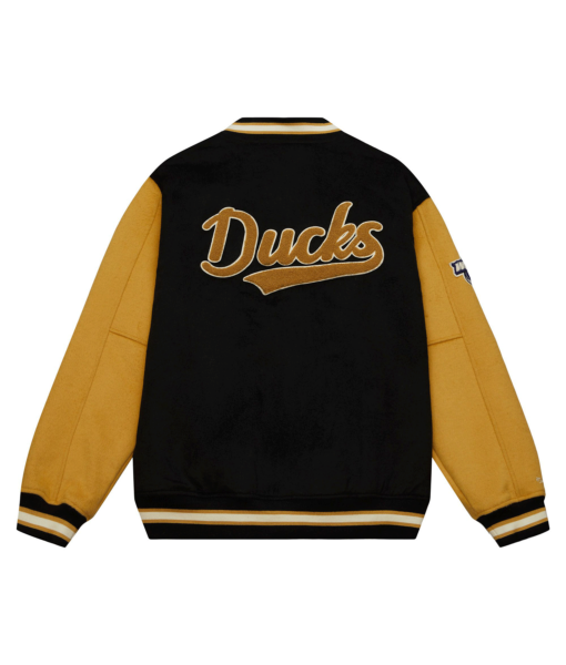 Team Legacy Anaheim Ducks Black Varsity Jacket-1