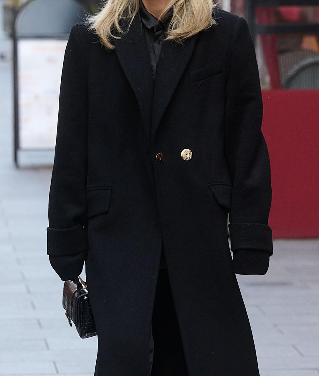 Ashley Roberts Wool Black Coat (1)
