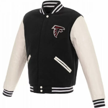 Atlanta Falcons Black Varsity Jacket-1