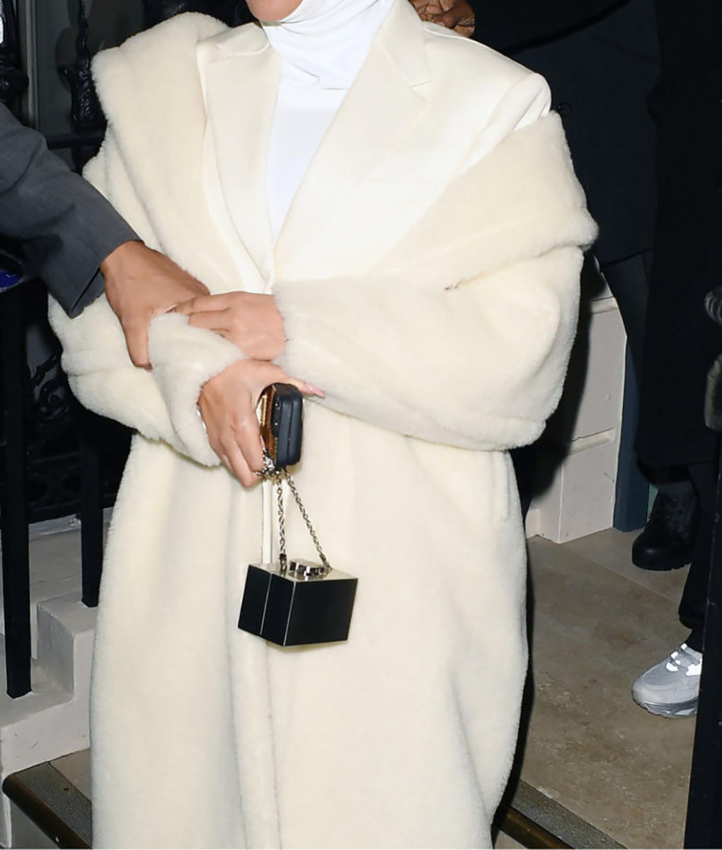 Beyoncé White Long Fur Coat-2