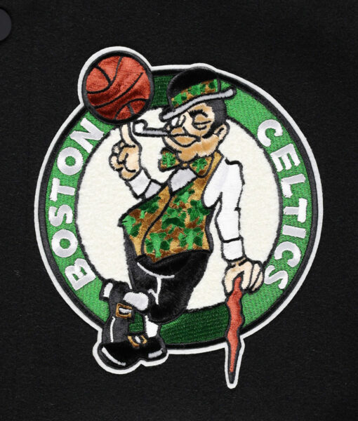 Boston Celtics NBA Champions Black Varsity Jacket-1