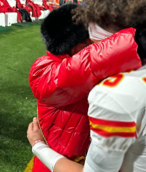 Brittany Mahomes 15 KC Chiefs Red Puffer Jacket-3