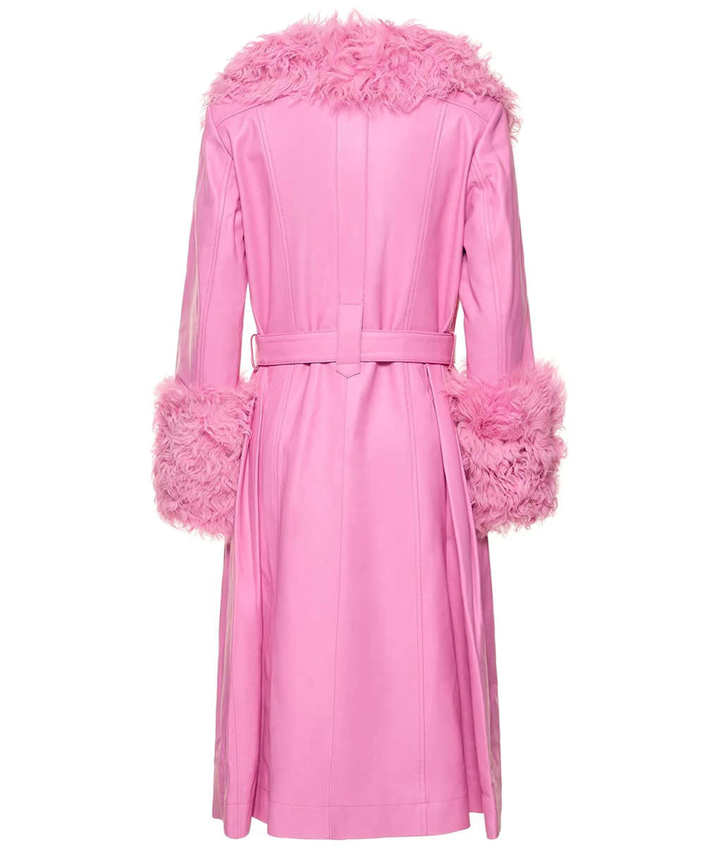 Elle King Nashville Big Bash Pink Fur Coat (5)