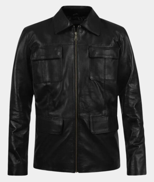 Jack Walsh Midnight Run (Robert De Niro) Black Leather Jacket