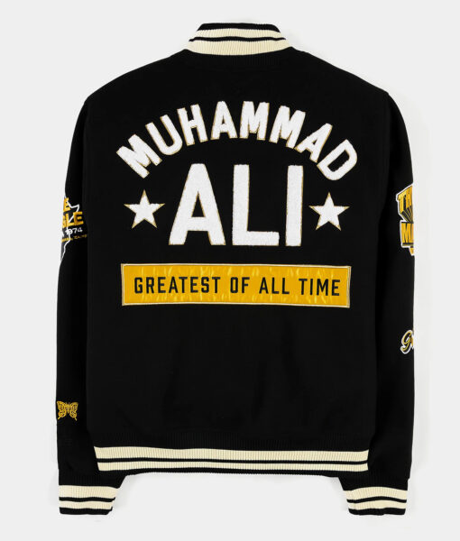 Jalen Hurts Muhammad Ali Greatest of All Time Black Varsity Jacket-1