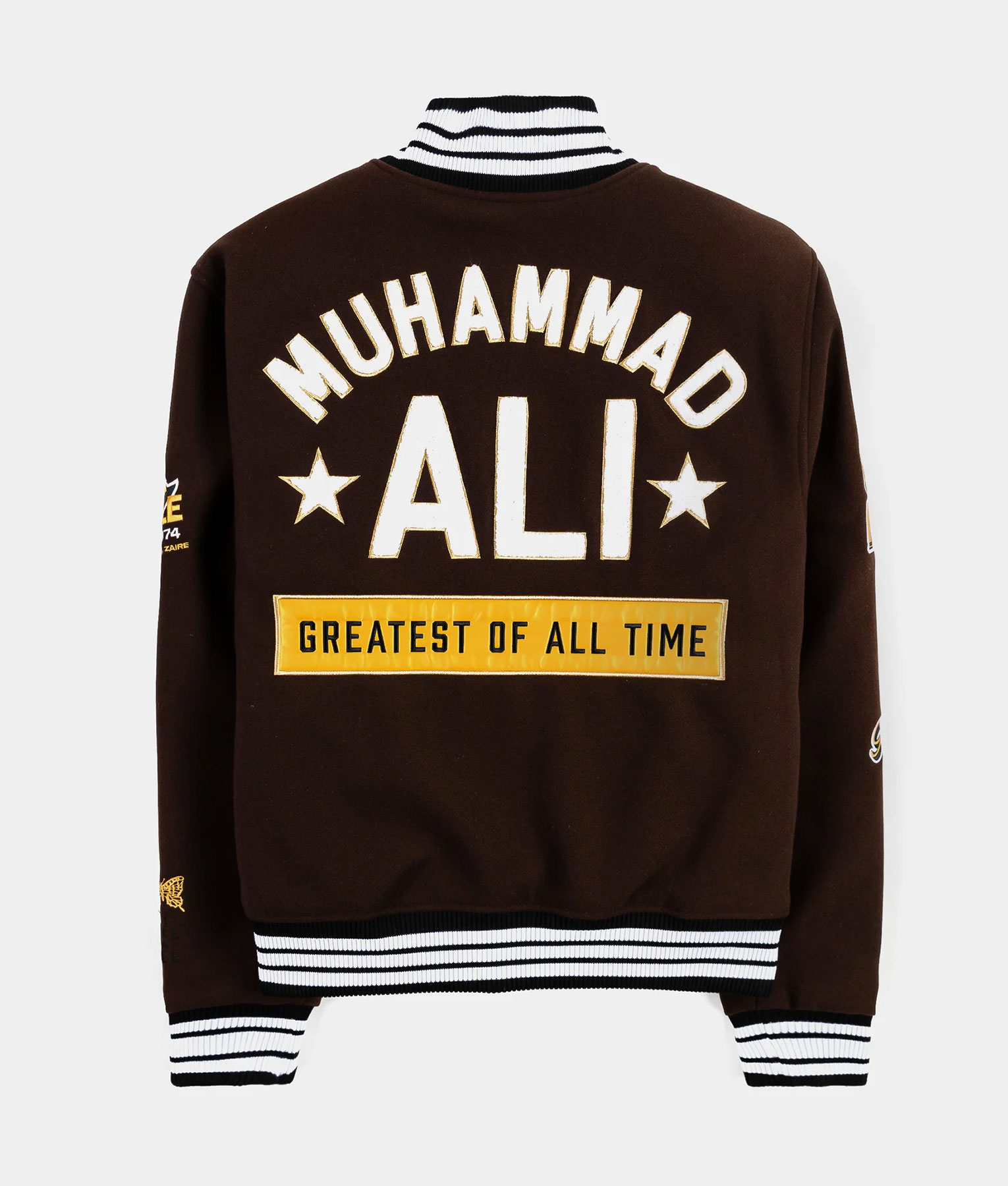 Jalen Hurts Muhammad Ali Brown Varsity Jacket (3)