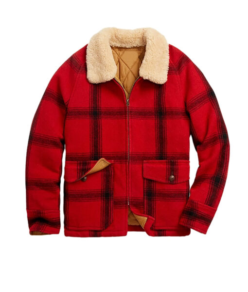 John Legend Red Shearling Jacket-1