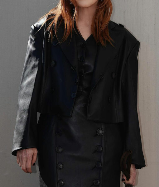 Julianne Moore American Film Institute Awards Black Leather Blazer