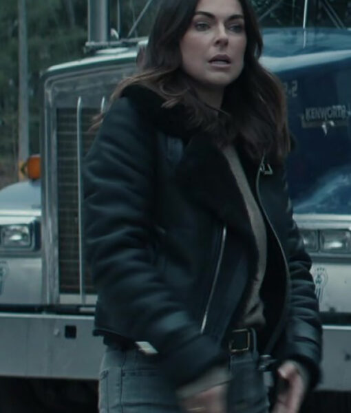 Karla Dixon Reacher: The Man Goes Through (Serinda Swan) Black Leather Jacket