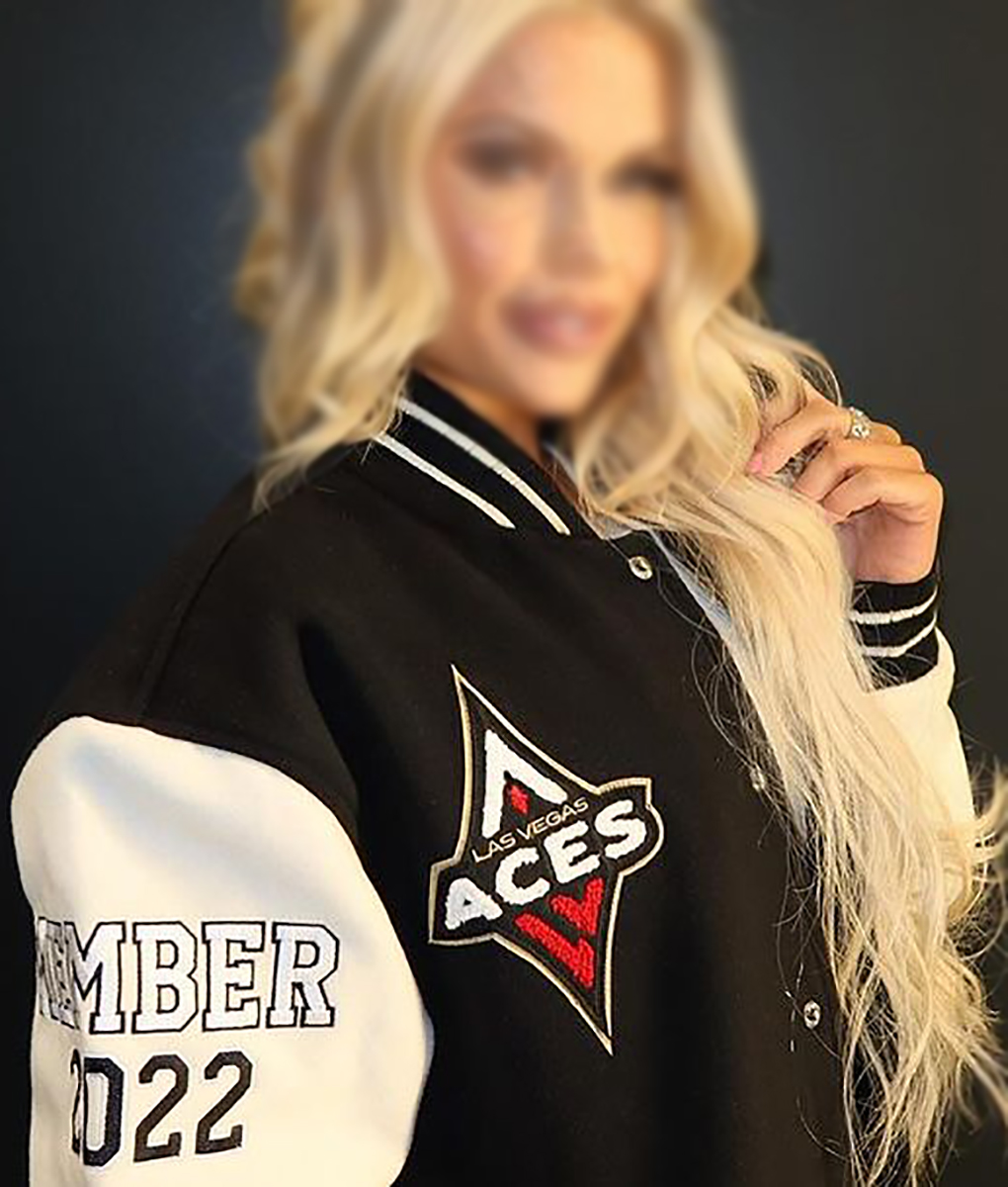 Las Vegas Aces Black Varsity Jacket (3)