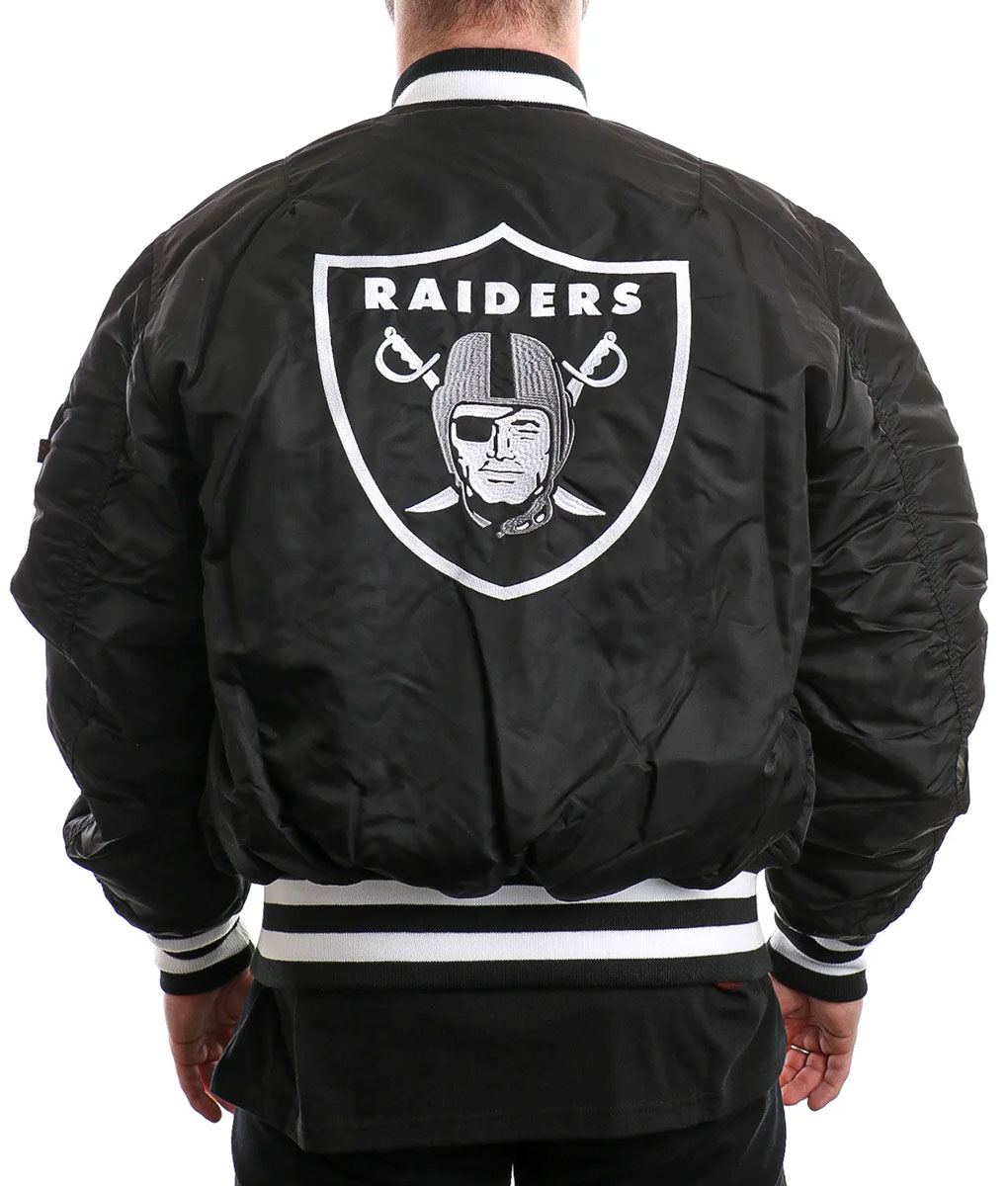 Las Vegas Raiders Black Varsity Jacket (4)