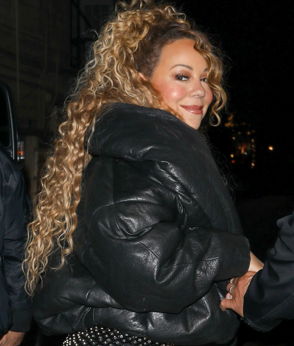 Mariah Carey Black Leather Jacket (2)