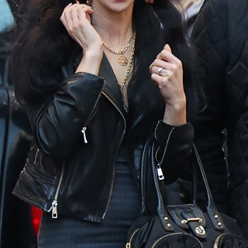 Marisa Abela Back to Black (Amy Winehouse) Crop Leather Jacket