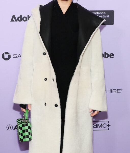 Sundance Film Festival 2024 Melissa Barrera White Fur Coat-1