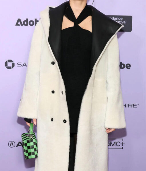 Sundance Film Festival 2024 Melissa Barrera White Fur Coat-2