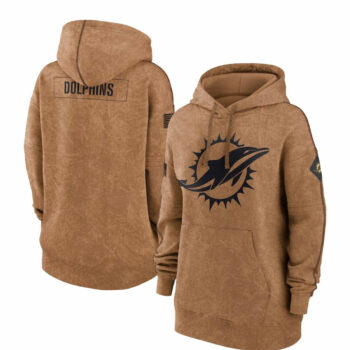 Miami Dolphins Salute To Service Club Brown Hoodie