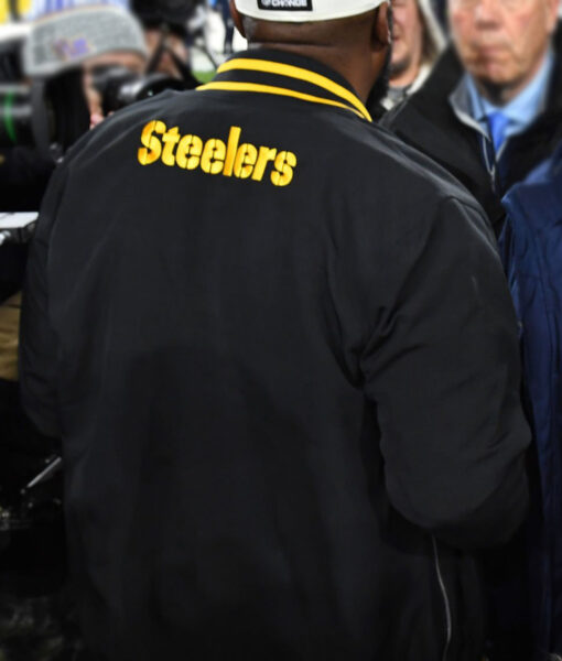 Mike Tomlin Steelers Black Bomber Jacket