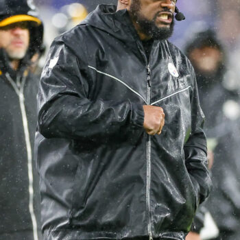 Mike Tomlin Pittsburgh Steelers Black Hooded Jacket-2