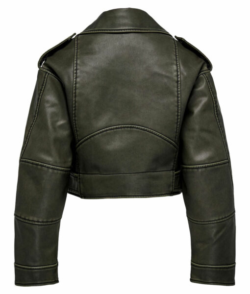 Molly-Mae Hague Green Leather Jacket-4