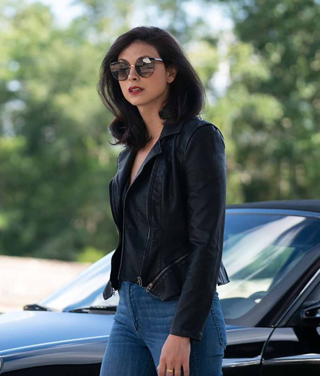 Morena Baccarin Last Look Black Leather Jacket (2)