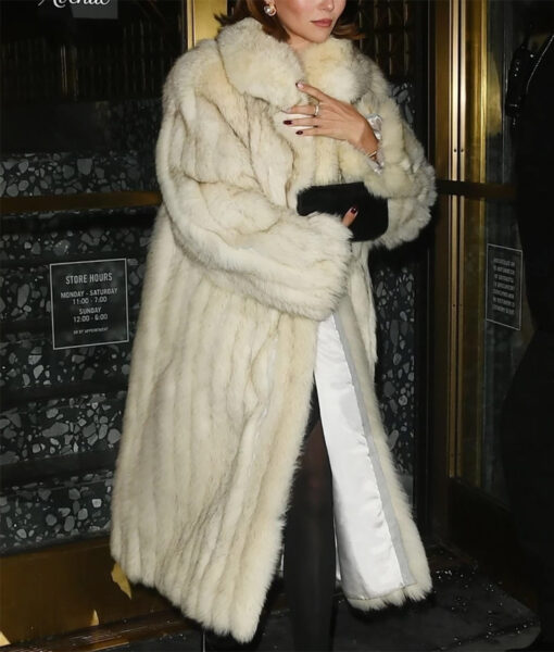 Olivia Jade SNL White Fur Coat-2