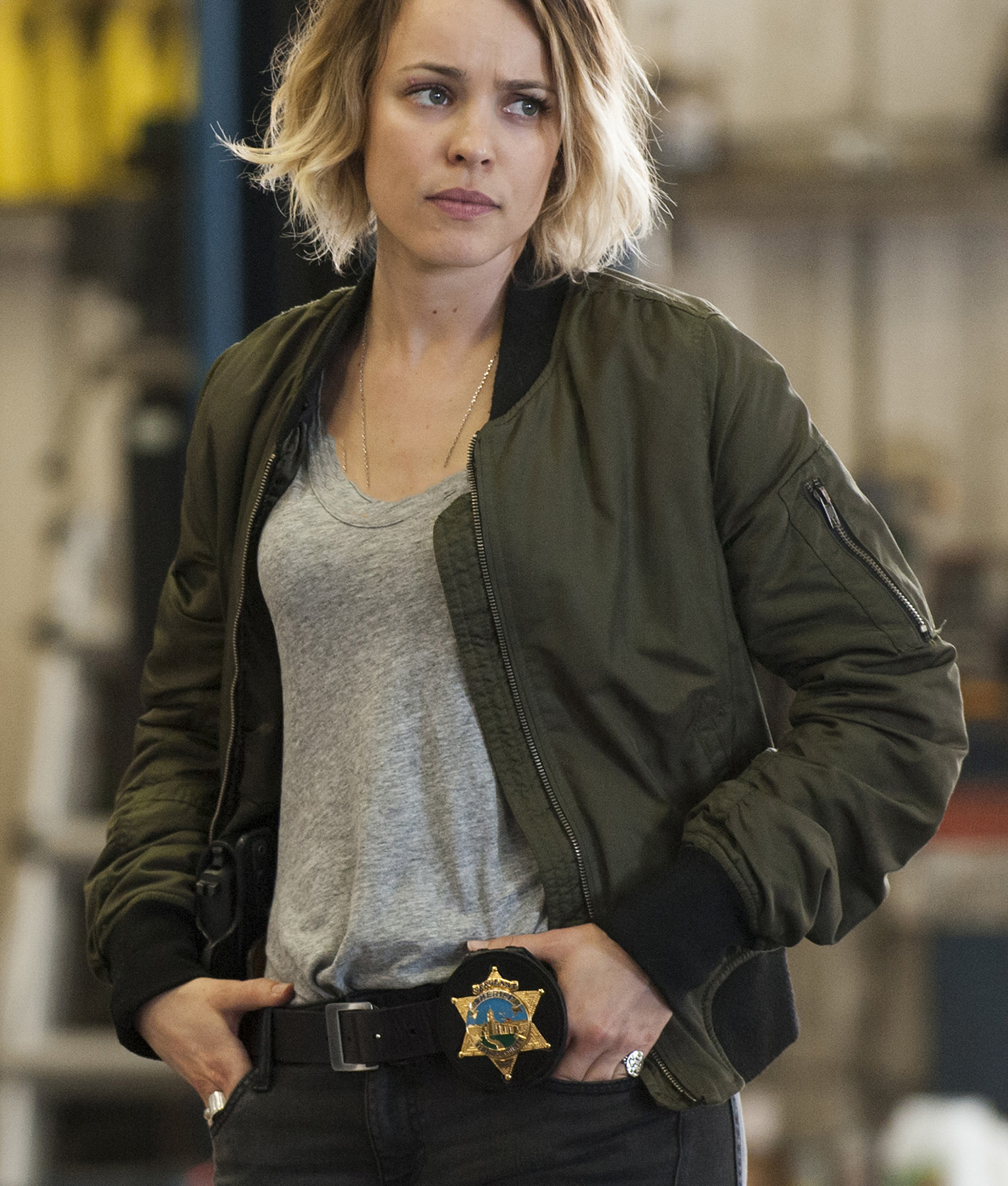 Rachel McAdams True Detective Green Bomber Jacket (2)