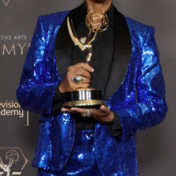 RuPaul 75th Creative Arts Emmys Awards Blue Sequin Blazer-3