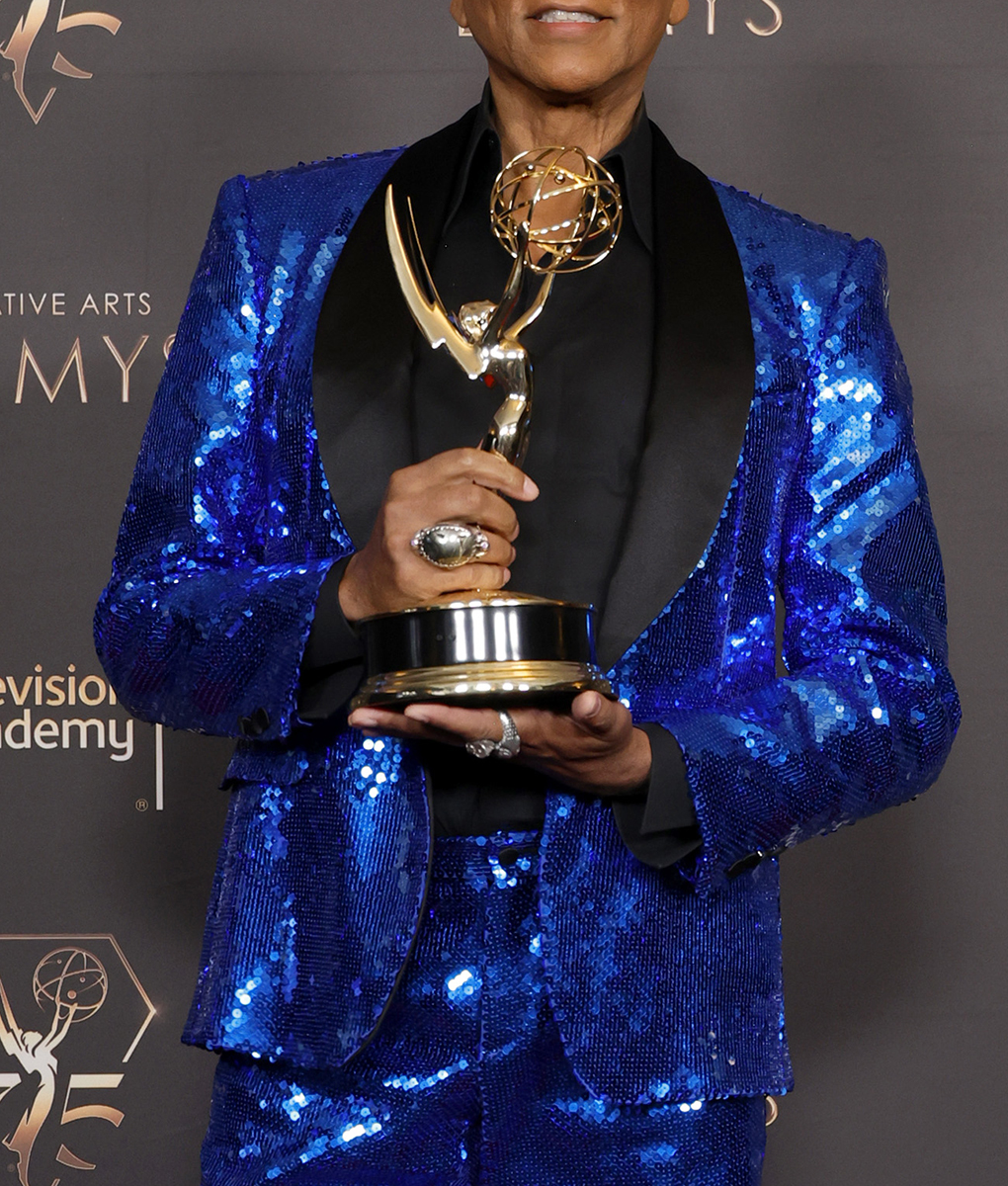 RuPaul 75 Emmys Awards Blue Sequin Blazer (1)