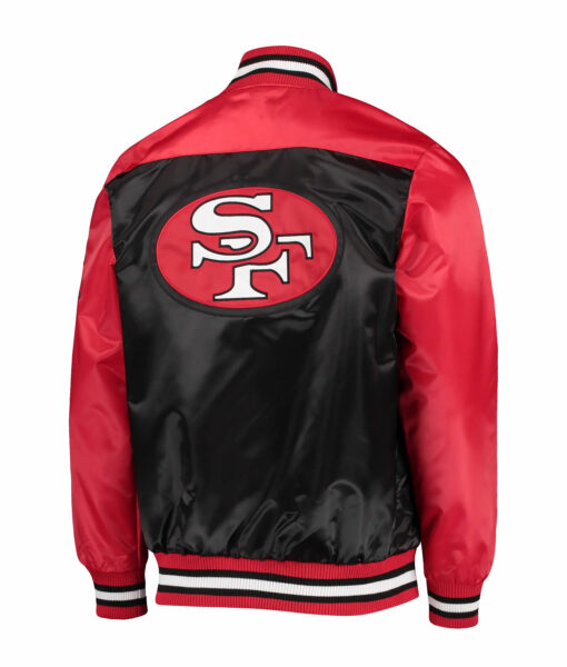 San Francisco 49ers Starter Black Varsity Jacket-1