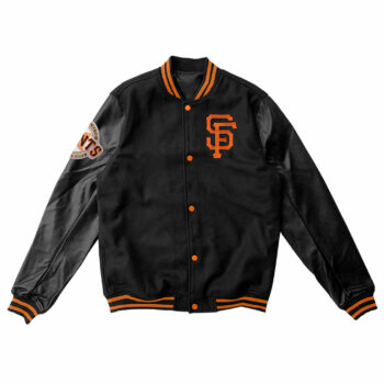 San Francisco Giants Black Varsity Jacket-2