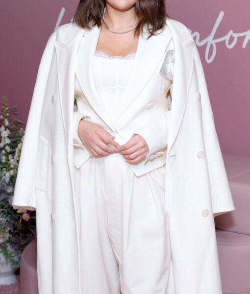 Selena Gomez Rare Beauty Beverly Hills White Coat-4