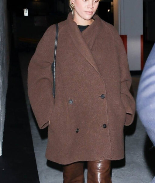 Sofia Richie Beverly Hills Wool Brown Coat-1