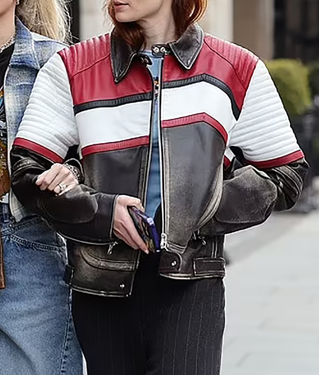 Sophie Turner Biker Leather Jacket (1)