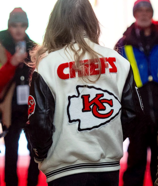 Travis Kelce Girlfriend Taylor Swift Kansas City Cheifs Varsity Jacket