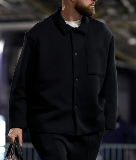 Travis Kelce Black Cotton Jacket-1