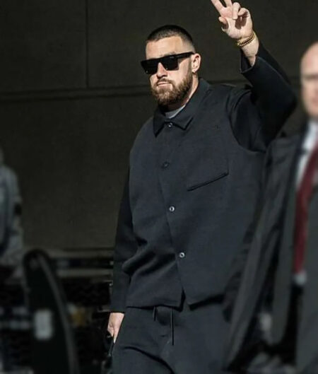 Travis Kelce Black Cotton Jacket-2