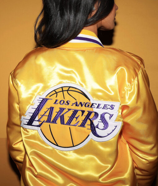Womens Los Angeles Lakers Golden Varsity Jacket