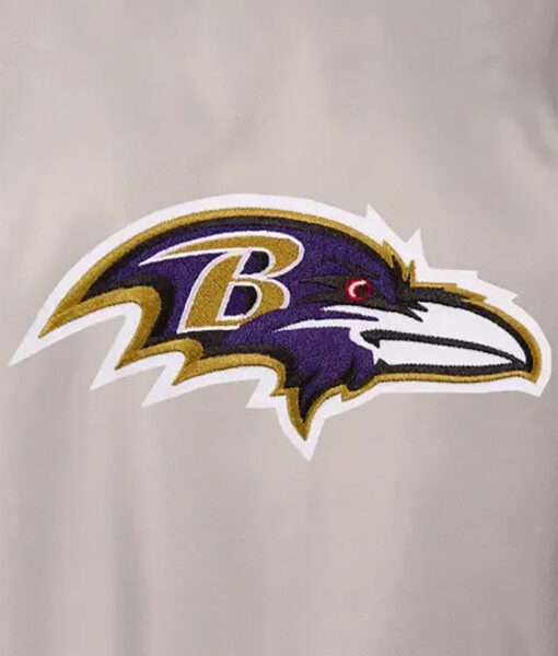 Baltimore Ravens Baseball Grey Varsity Jacket-2