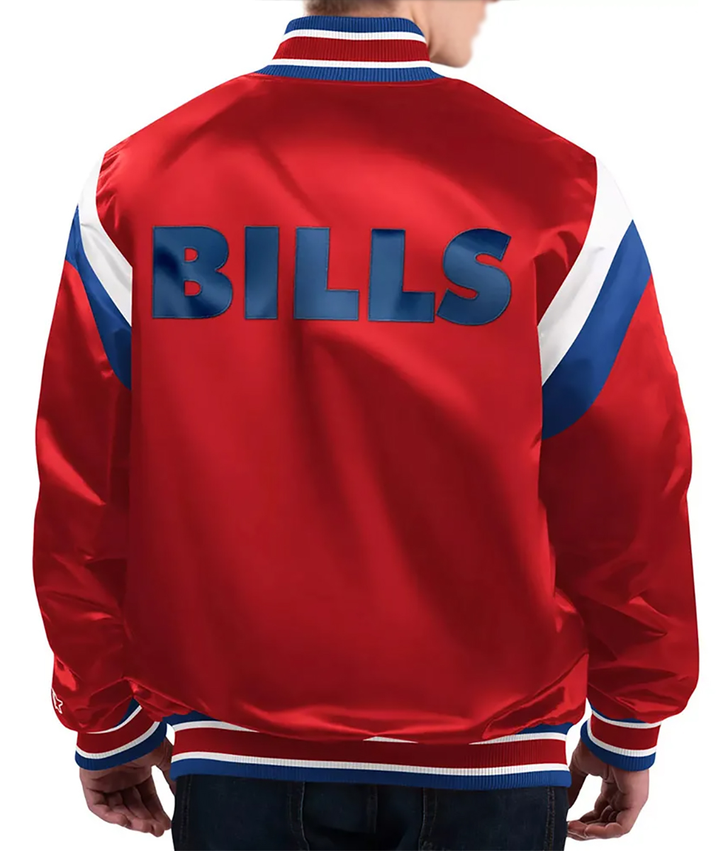 Baseball Buffalo Bills Red Bomber Jacket (2)