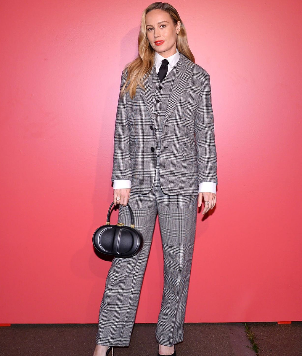 Brie Larson Houndstooth Suit (3)