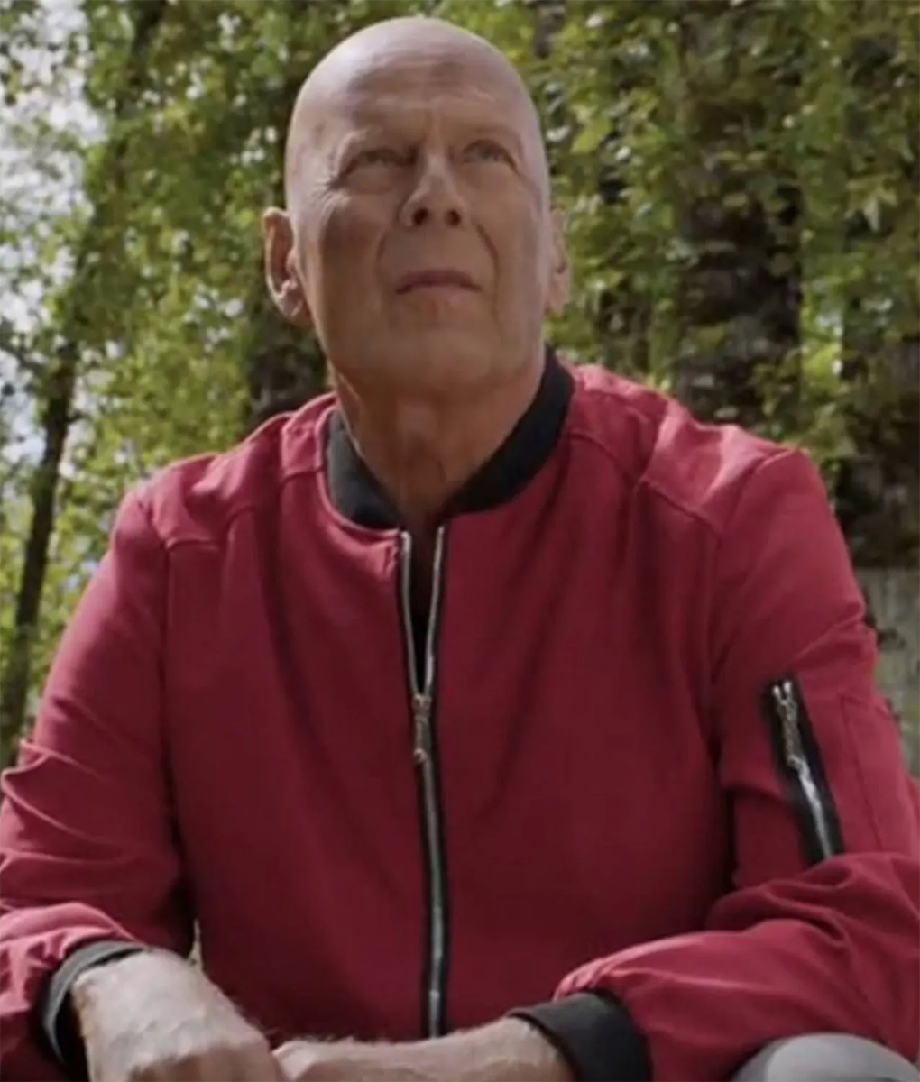 Bruce Willis Apex Red Bomber Jacket (5)