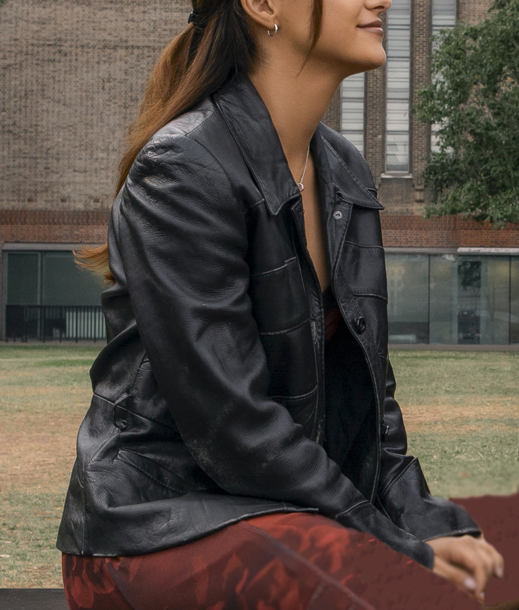 Camila Mendes Upgraded Black Leather Jacket