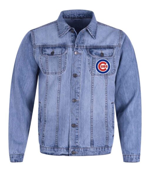 Chicago Cubs Blue Denim Jacket-1