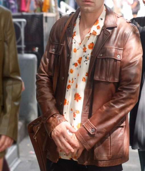 Edward A Different Man (Sebastian Stan) Brown Leather Jacket