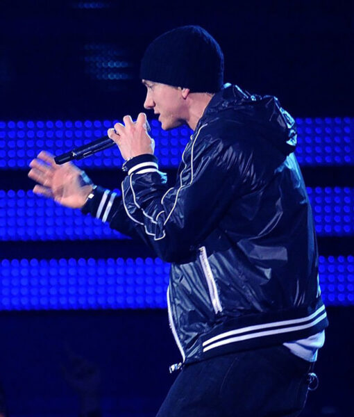 Eminem (Marshall Bruce) Grammy Awards Black Hooded Bomber Jacket